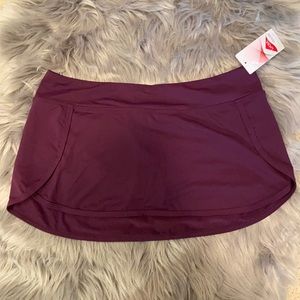 New Athleta Deep Plum Swim Skirt M